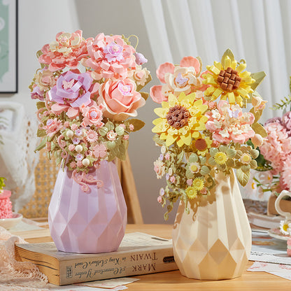 DIY Building Block Flower Bouquet