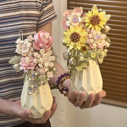 DIY Building Block Flower Bouquet