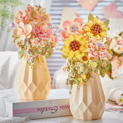 DIY Building Block Flower Bouquet