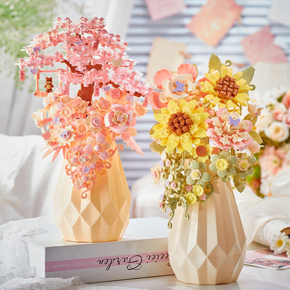 DIY Building Block Flower Bouquet