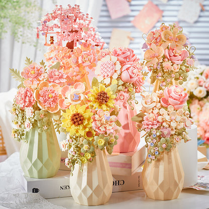 DIY Building Block Flower Bouquet
