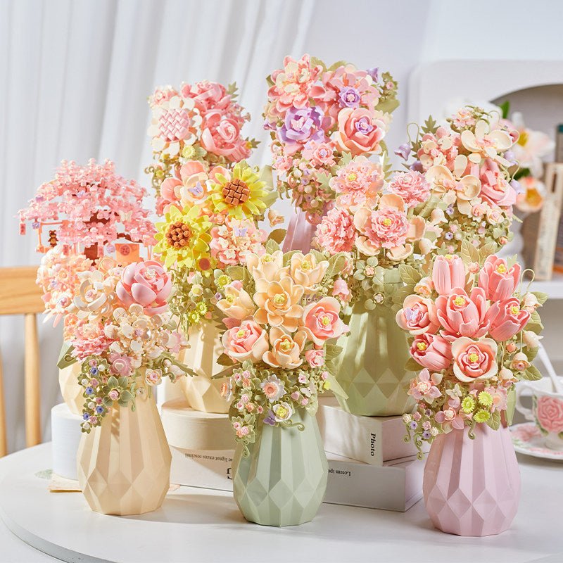 DIY Building Block Flower Bouquet