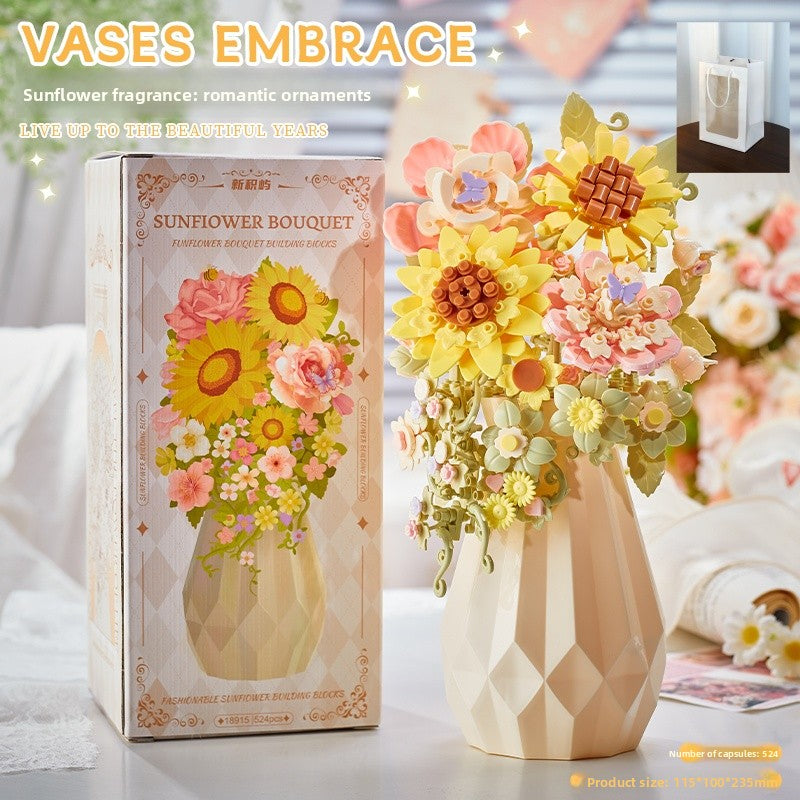 DIY Building Block Flower Bouquet