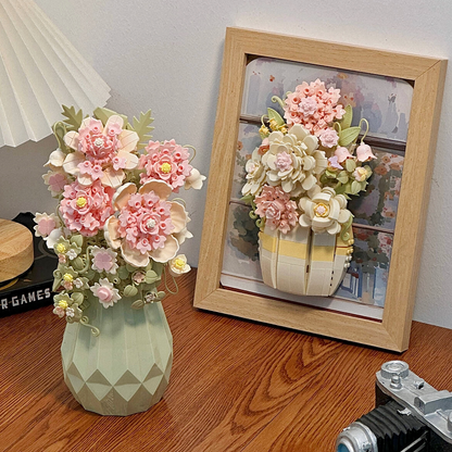DIY Building Block Flower Bouquet
