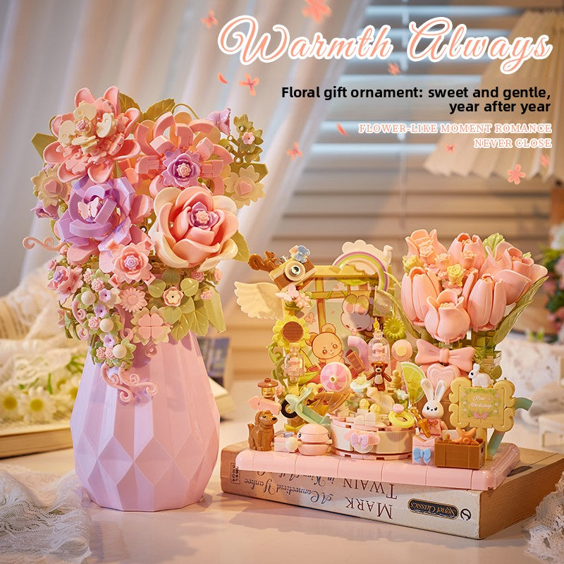 DIY Building Block Flower Bouquet