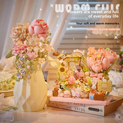 DIY Building Block Flower Bouquet