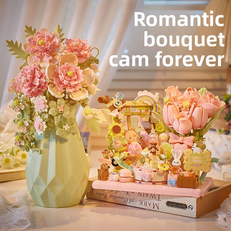 DIY Building Block Flower Bouquet