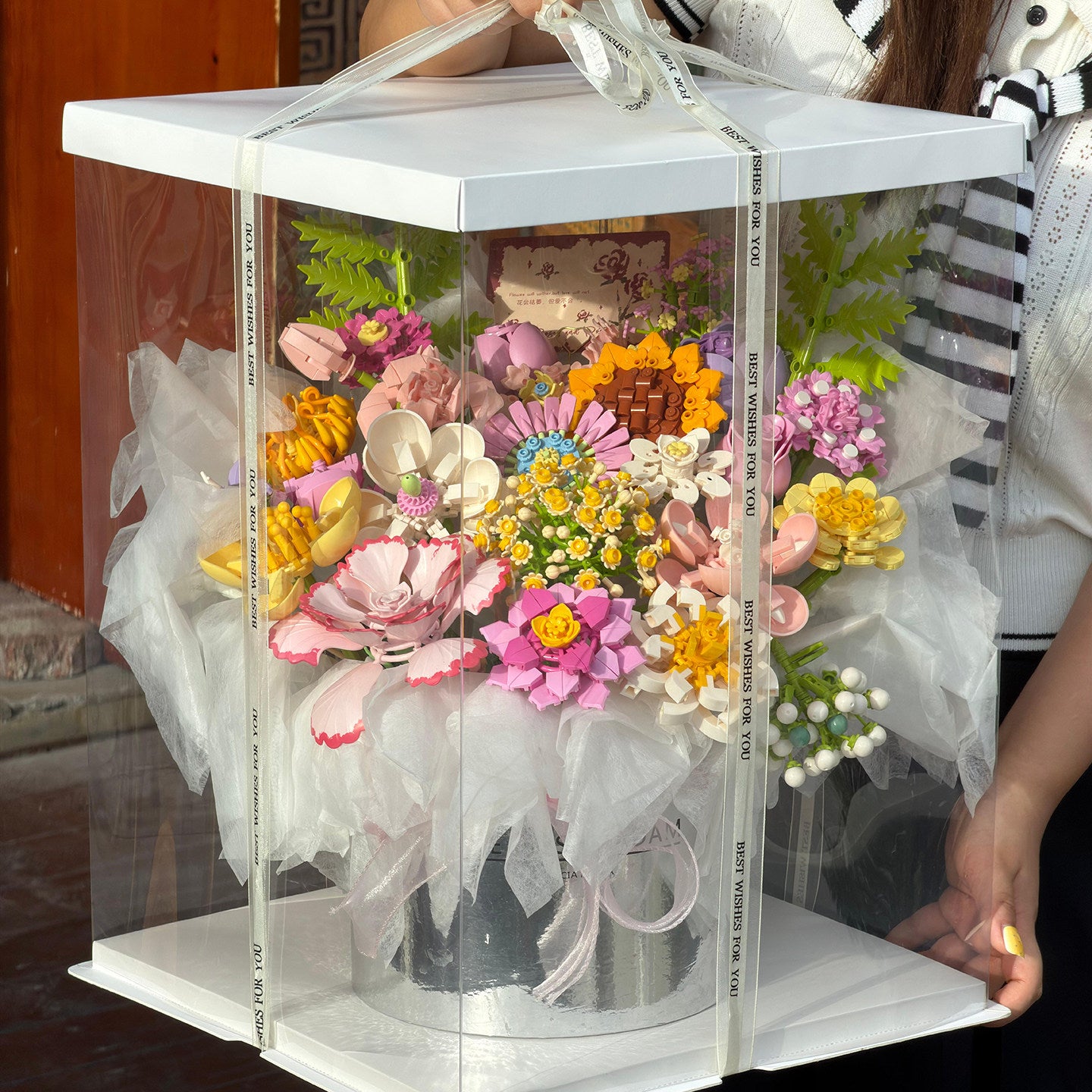 DIY Building Block Flower Bouquet Kit