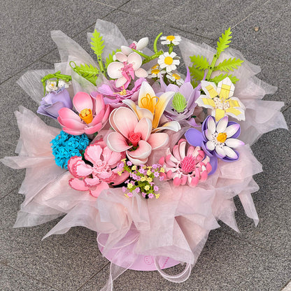 DIY Building Block Flower Bouquet Kit