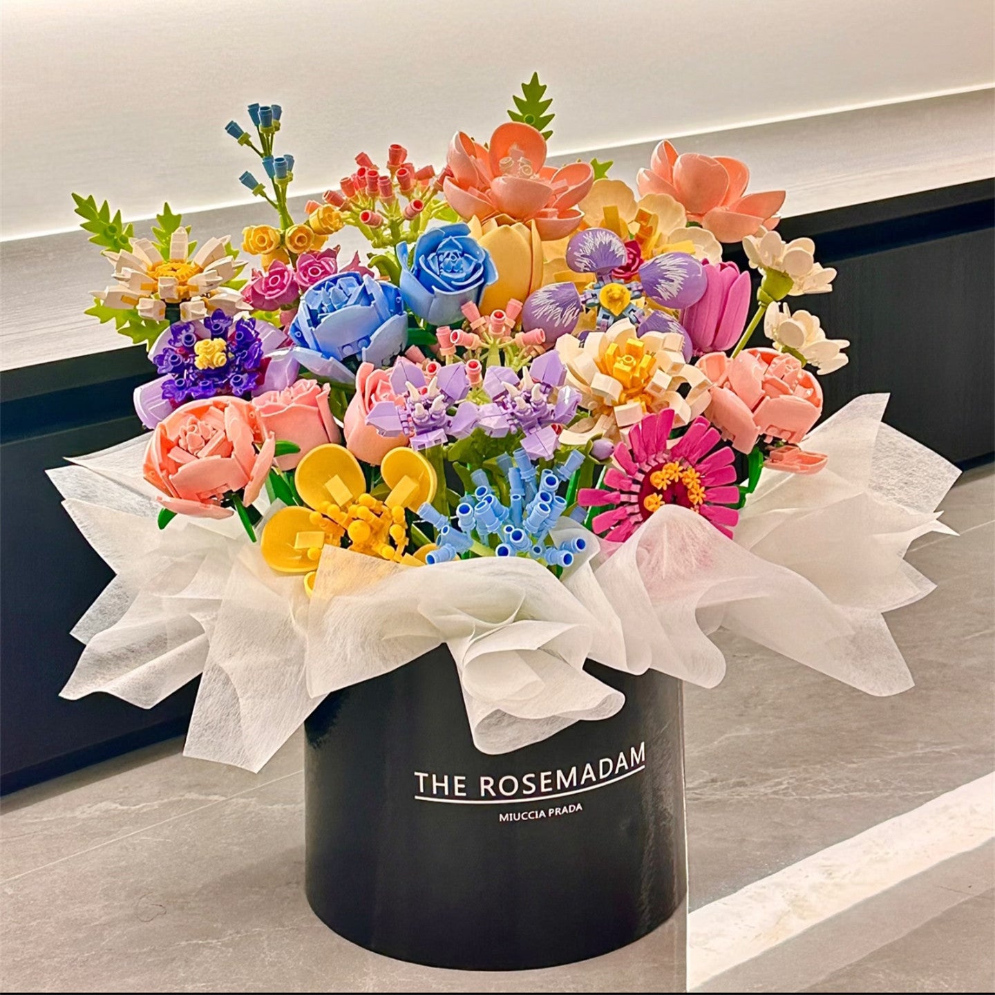 DIY Building Block Flower Bouquet Kit