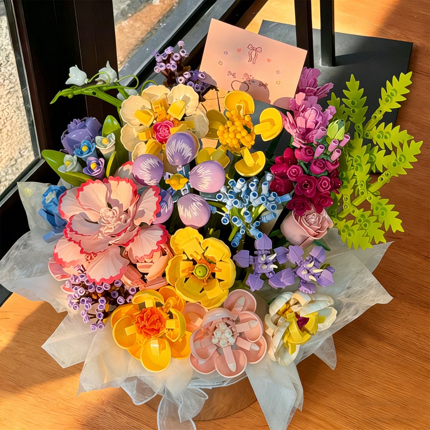 DIY Building Block Flower Bouquet Kit