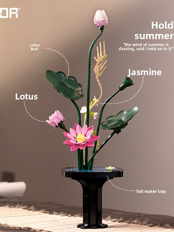 DIY Building Block Flower Bouquet Set