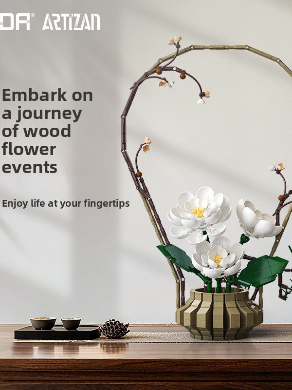 DIY Building Block Flower Bouquet Set