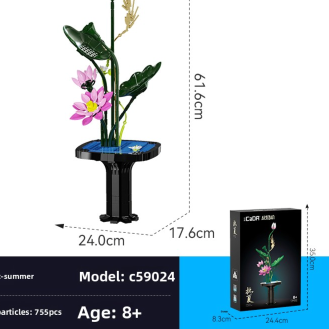 DIY Building Block Flower Bouquet Set