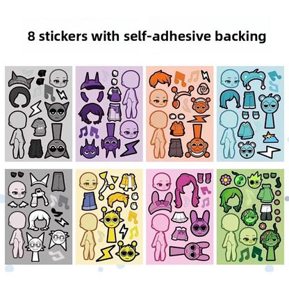 DIY Character Dress-Up Stickers Educational Toys