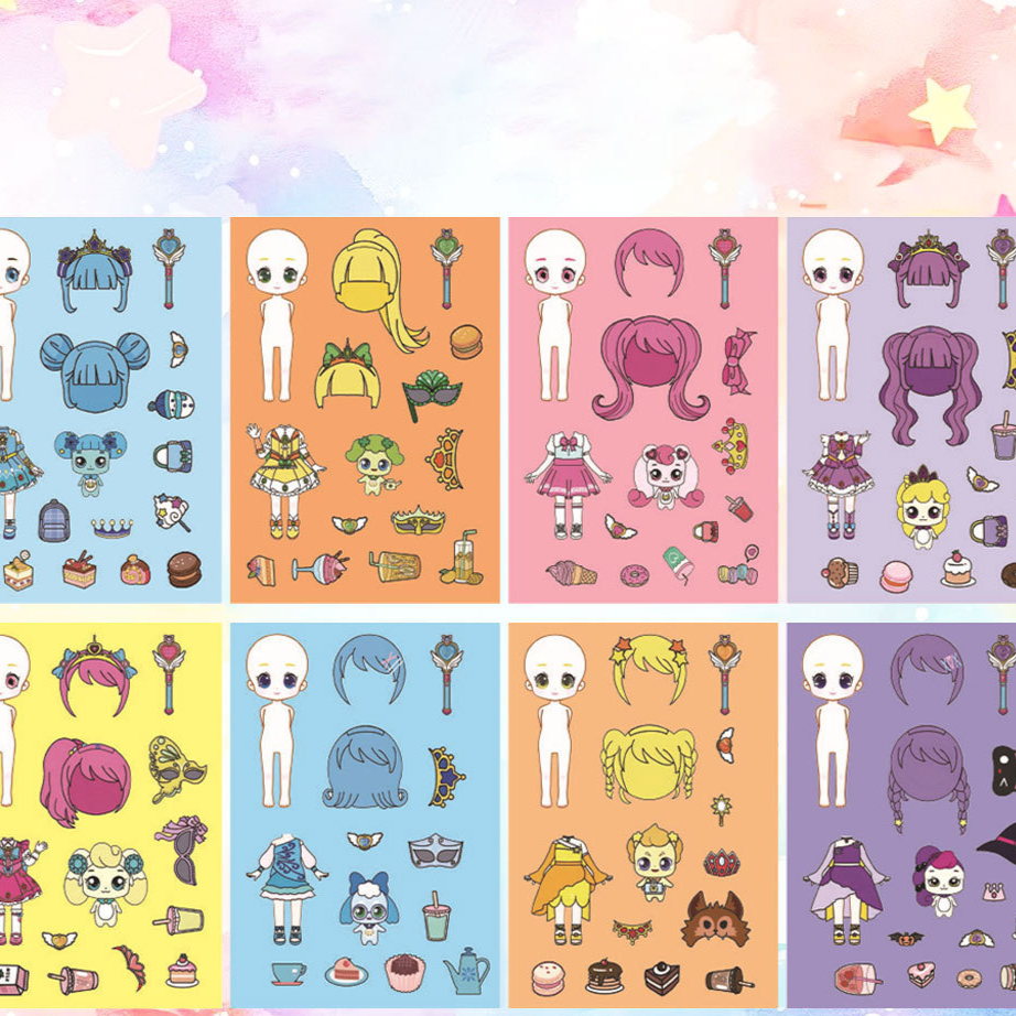DIY Character Dress-Up Stickers Educational Toys