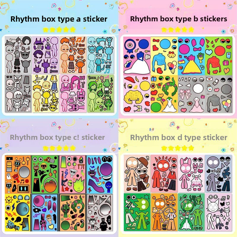 DIY Character Dress-Up Stickers Educational Toys