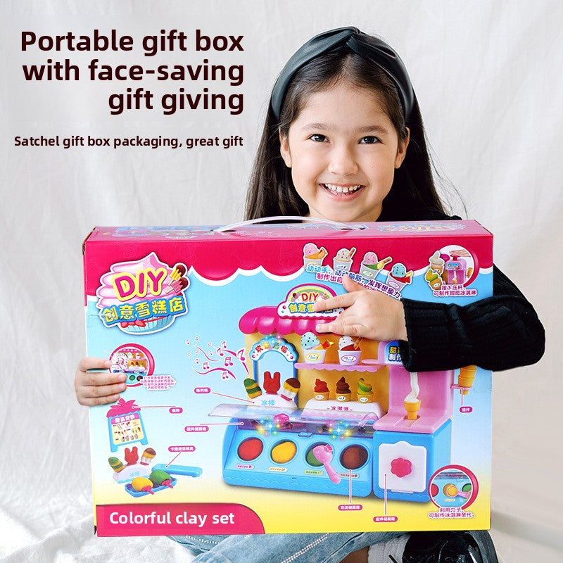 DIY Color Clay Ice Cream Maker Toy