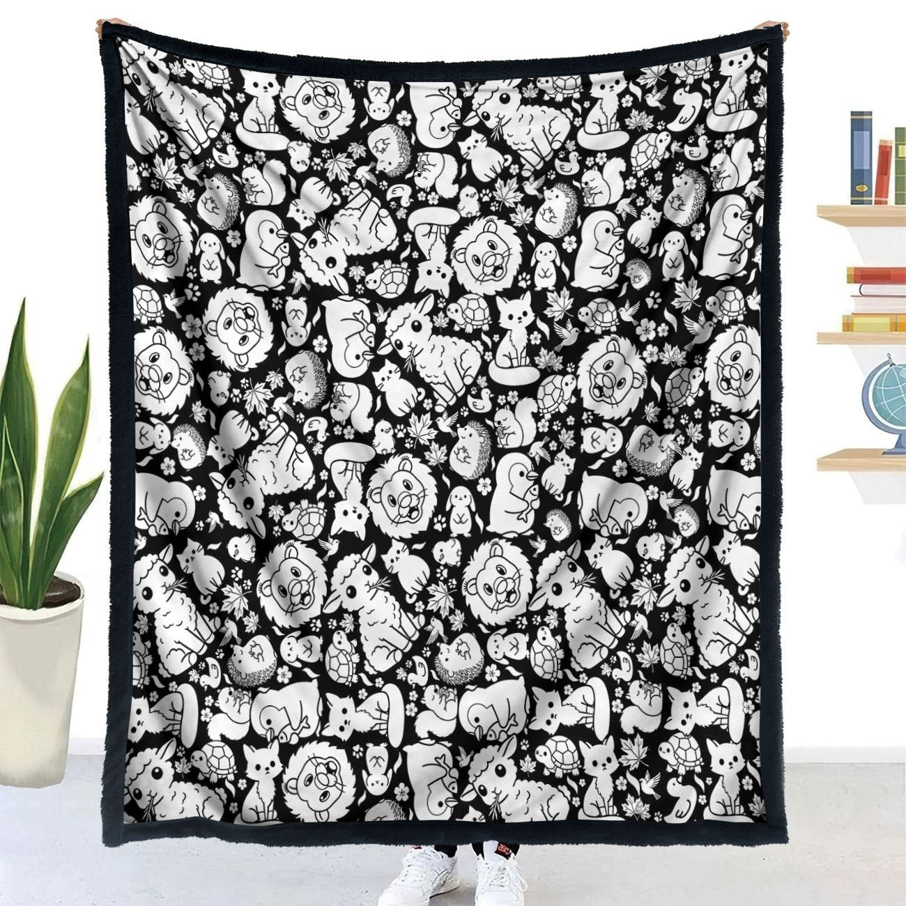 DIY Coloring Blanket with Colored Pens