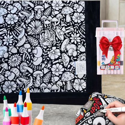 DIY Coloring Blanket with Markers