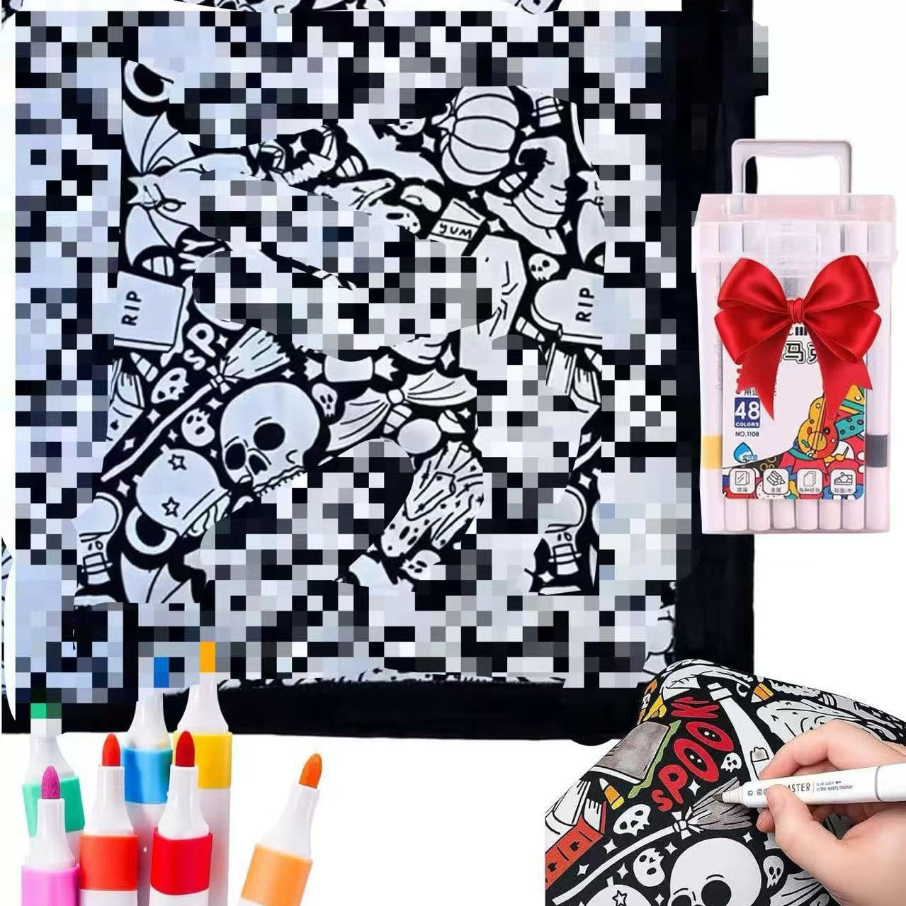 DIY Coloring Blanket with Markers