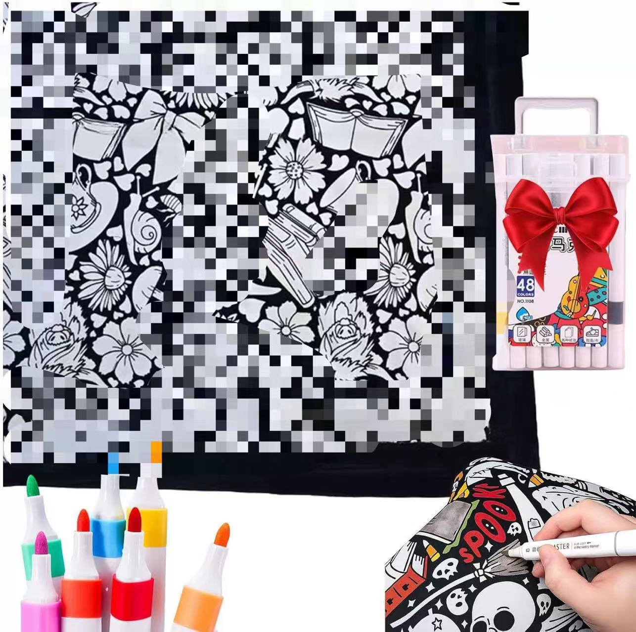 DIY Coloring Blanket with Markers