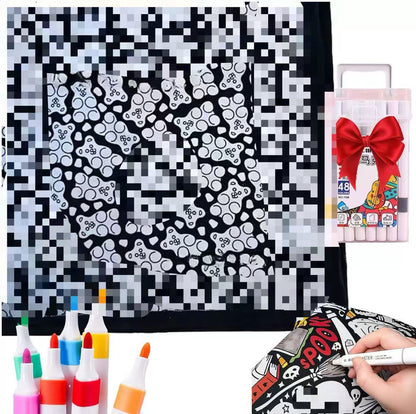 DIY Coloring Blanket with Markers