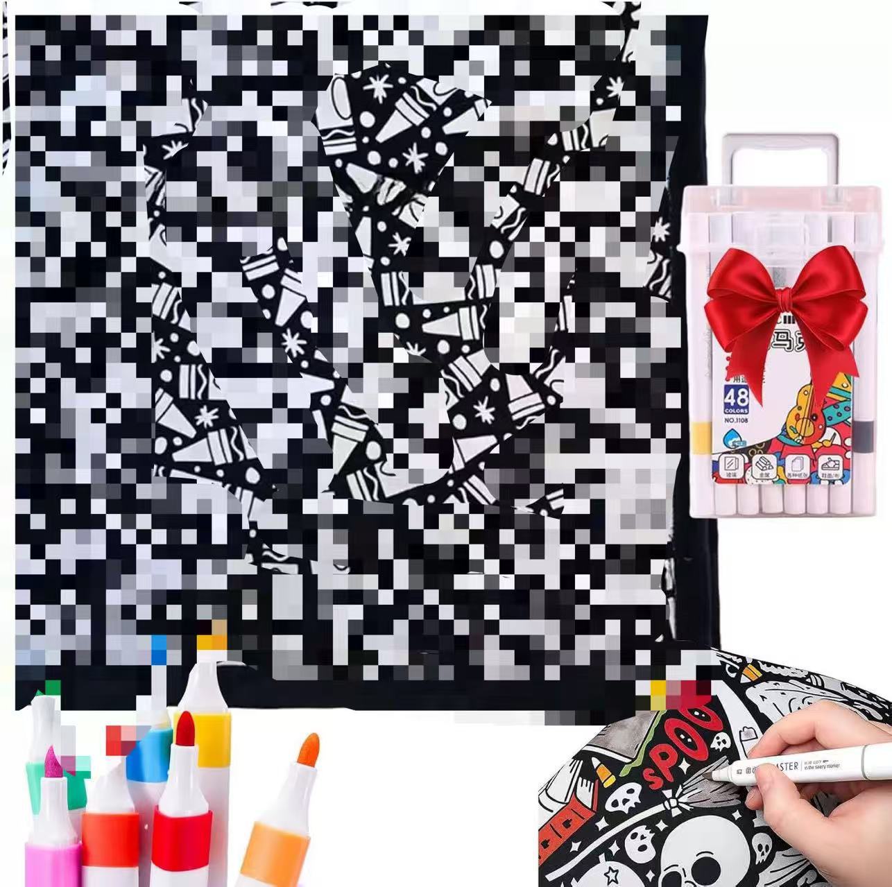 DIY Coloring Blanket with Markers