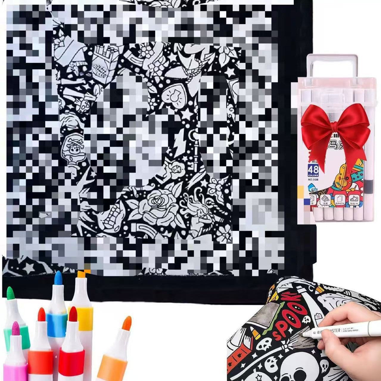 DIY Coloring Blanket with Markers