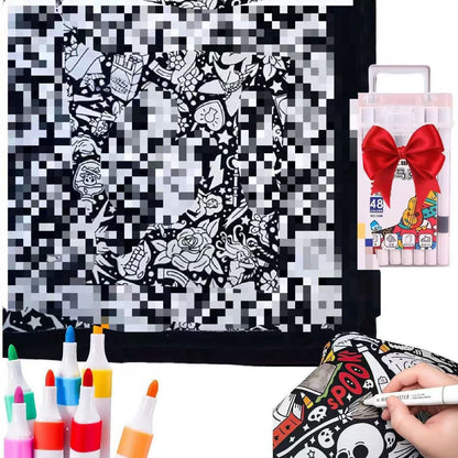 DIY Coloring Blanket with Markers
