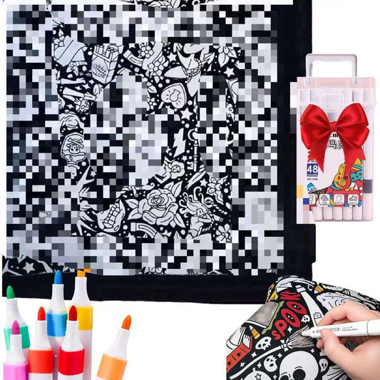 DIY Coloring Blanket with Markers