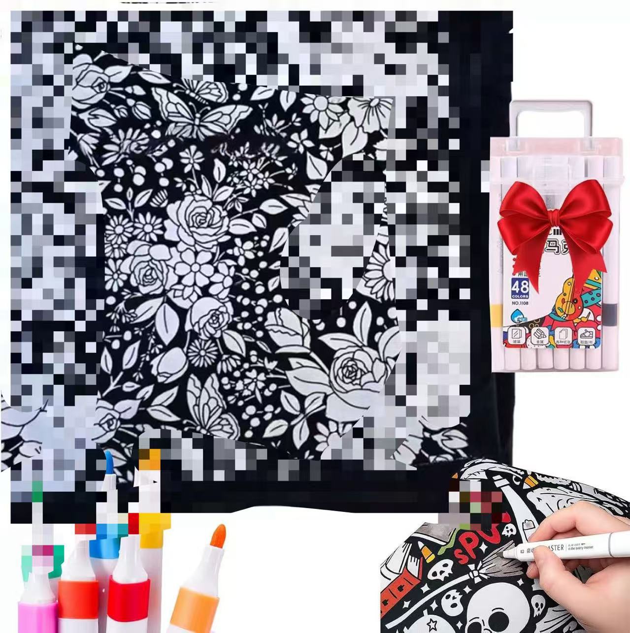 DIY Coloring Blanket with Markers
