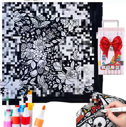 DIY Coloring Blanket with Markers