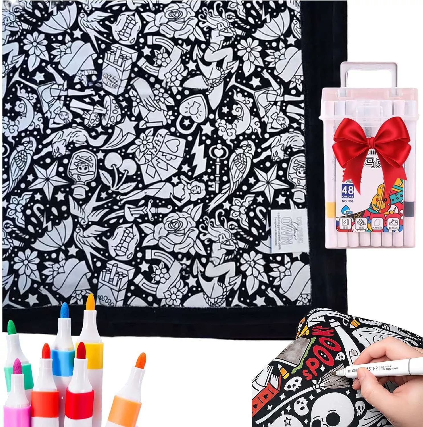 DIY Coloring Blanket with Markers