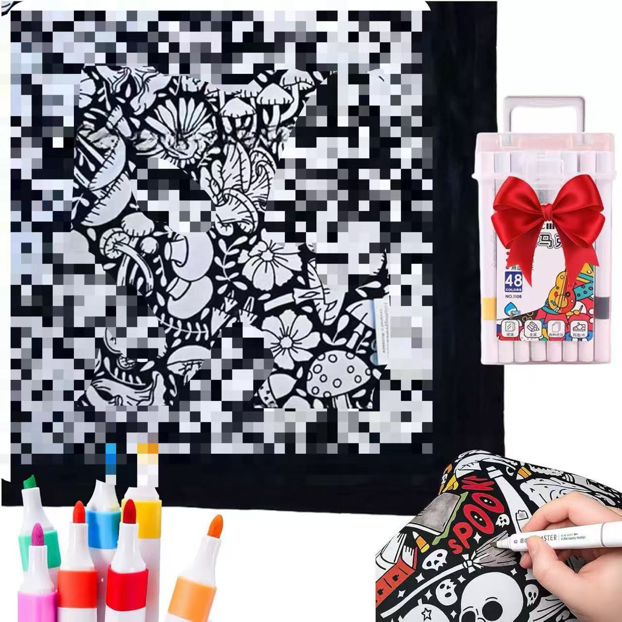 DIY Coloring Blanket with Markers