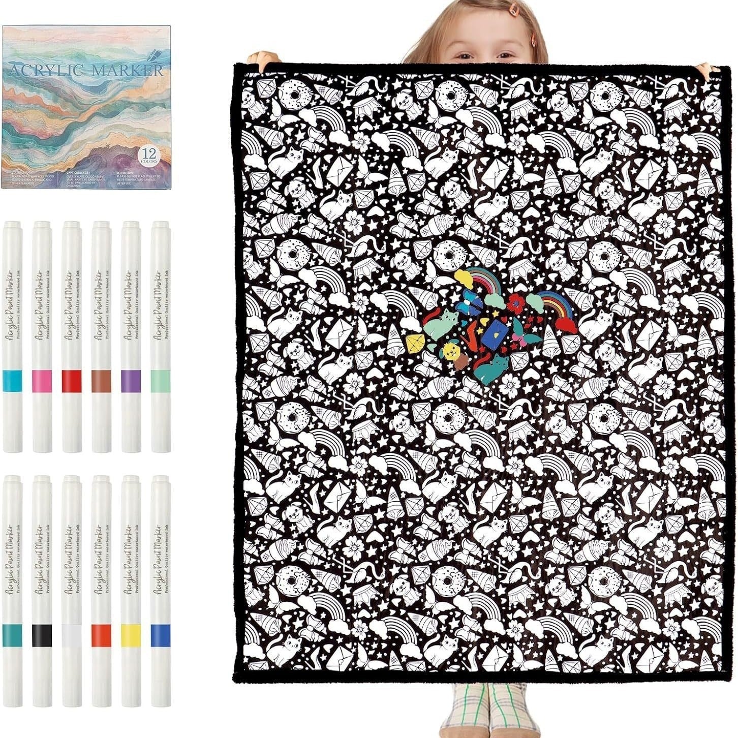 DIY Coloring Blanket with Markers