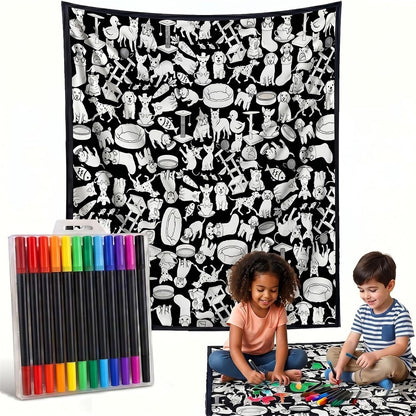 DIY Coloring Flannel Blanket