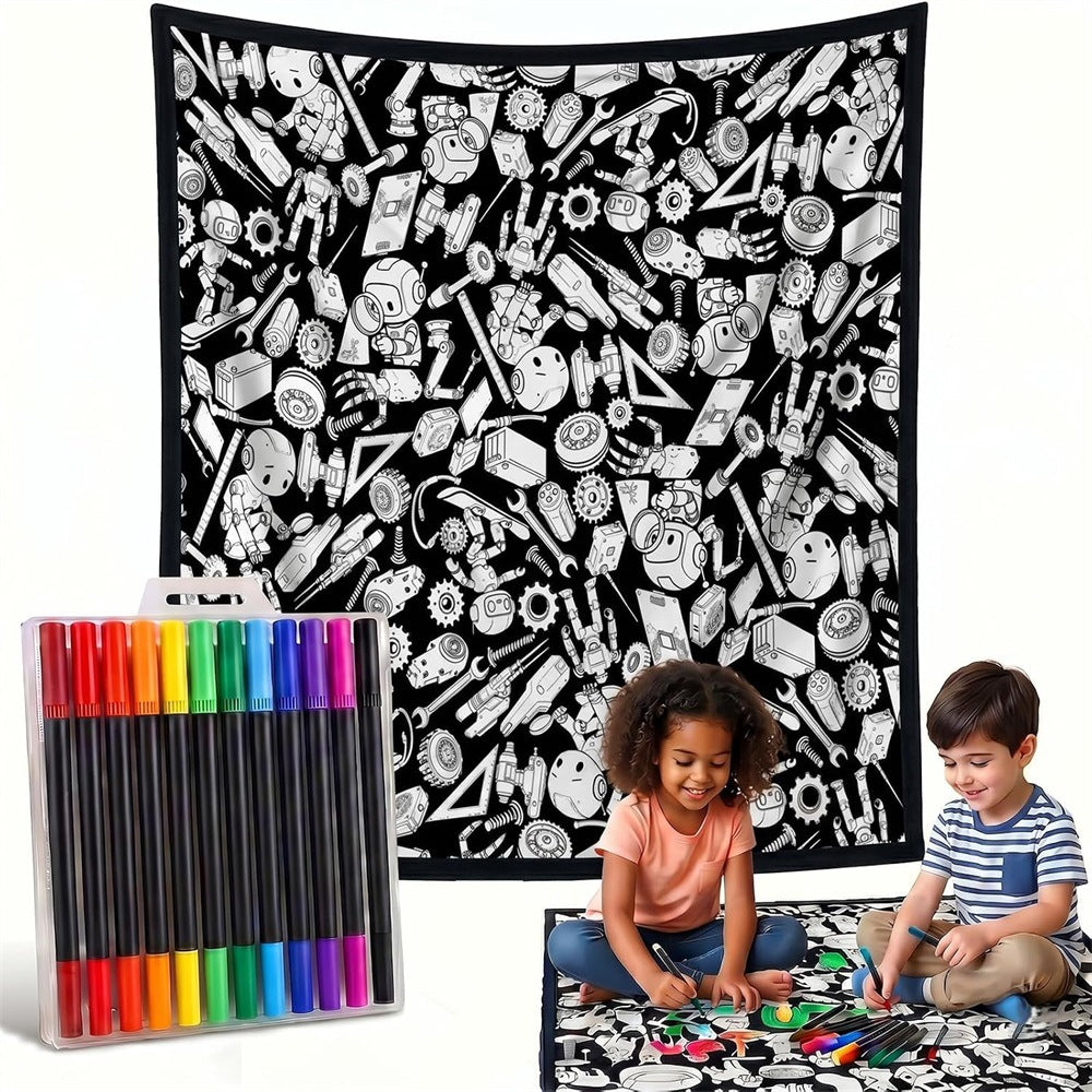DIY Coloring Flannel Blanket