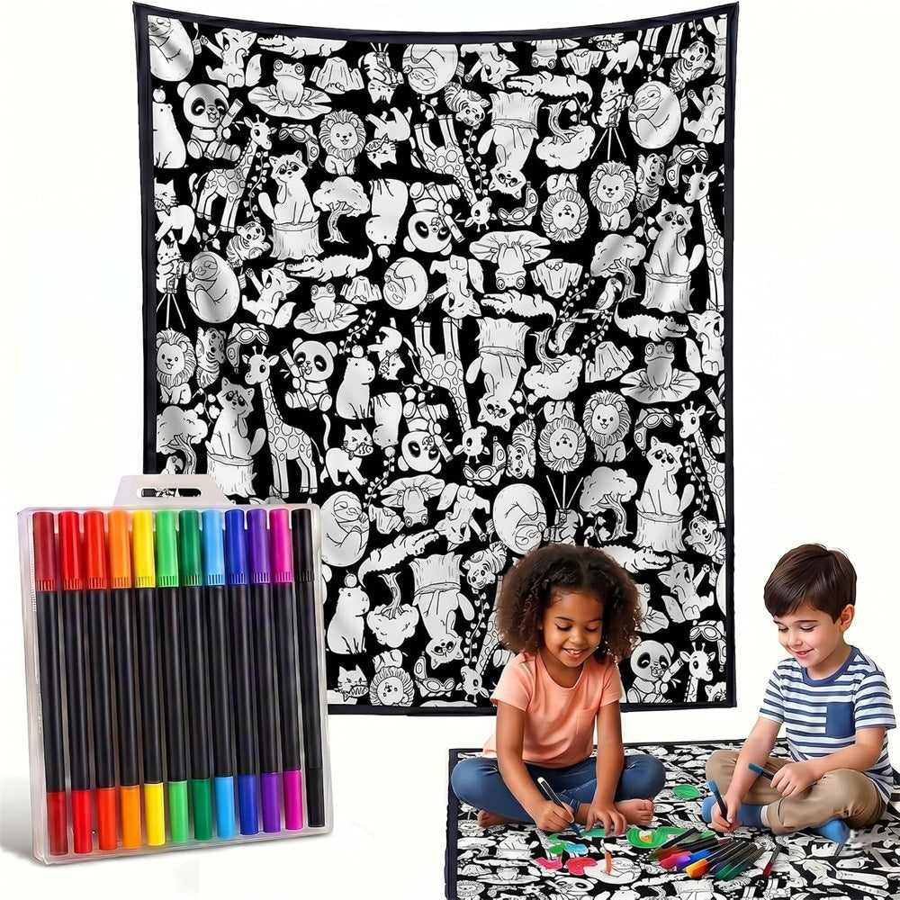 DIY Coloring Flannel Blanket
