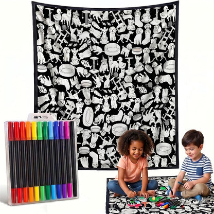 DIY Coloring Flannel Blanket