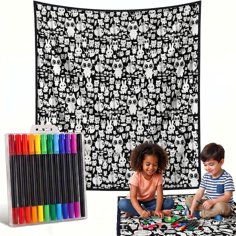 DIY Coloring Flannel Blanket