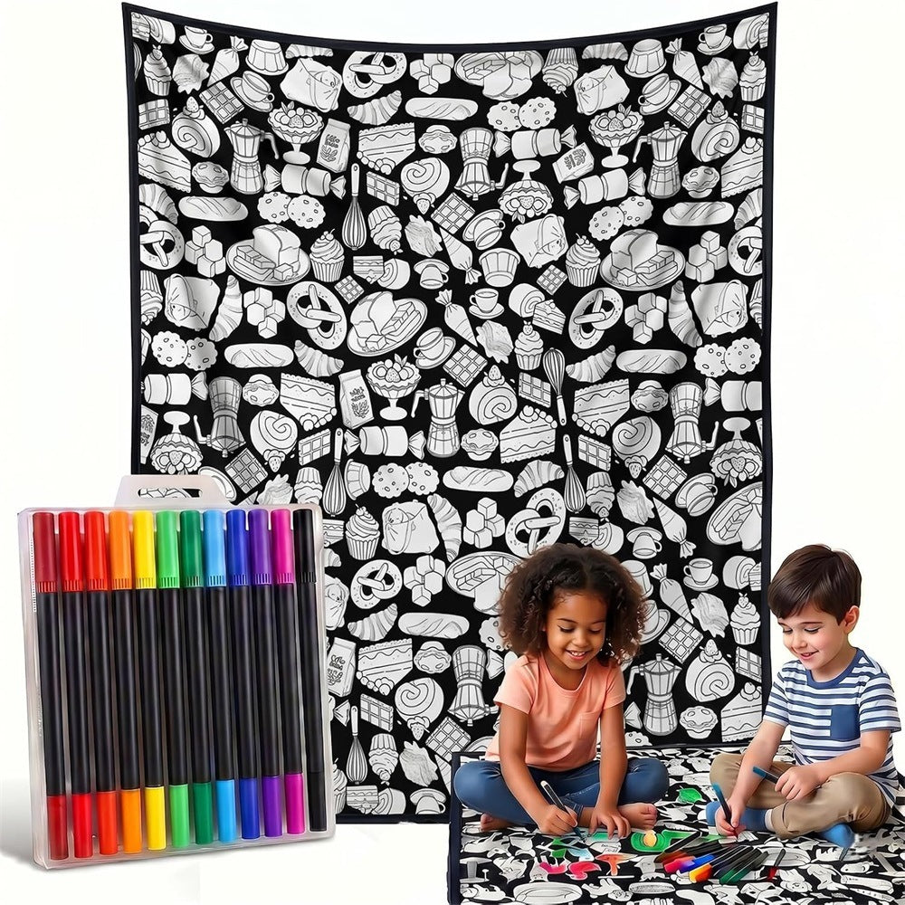 DIY Coloring Flannel Blanket