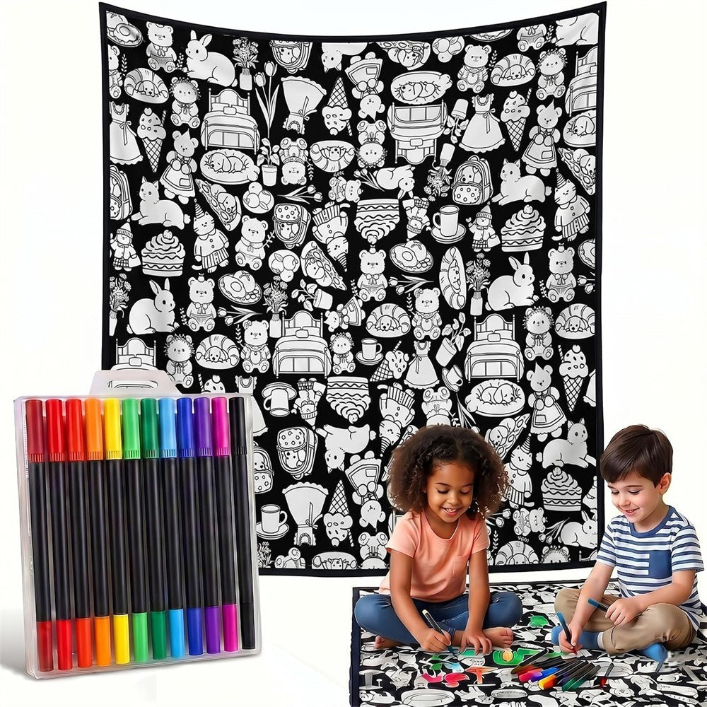 DIY Coloring Flannel Blanket
