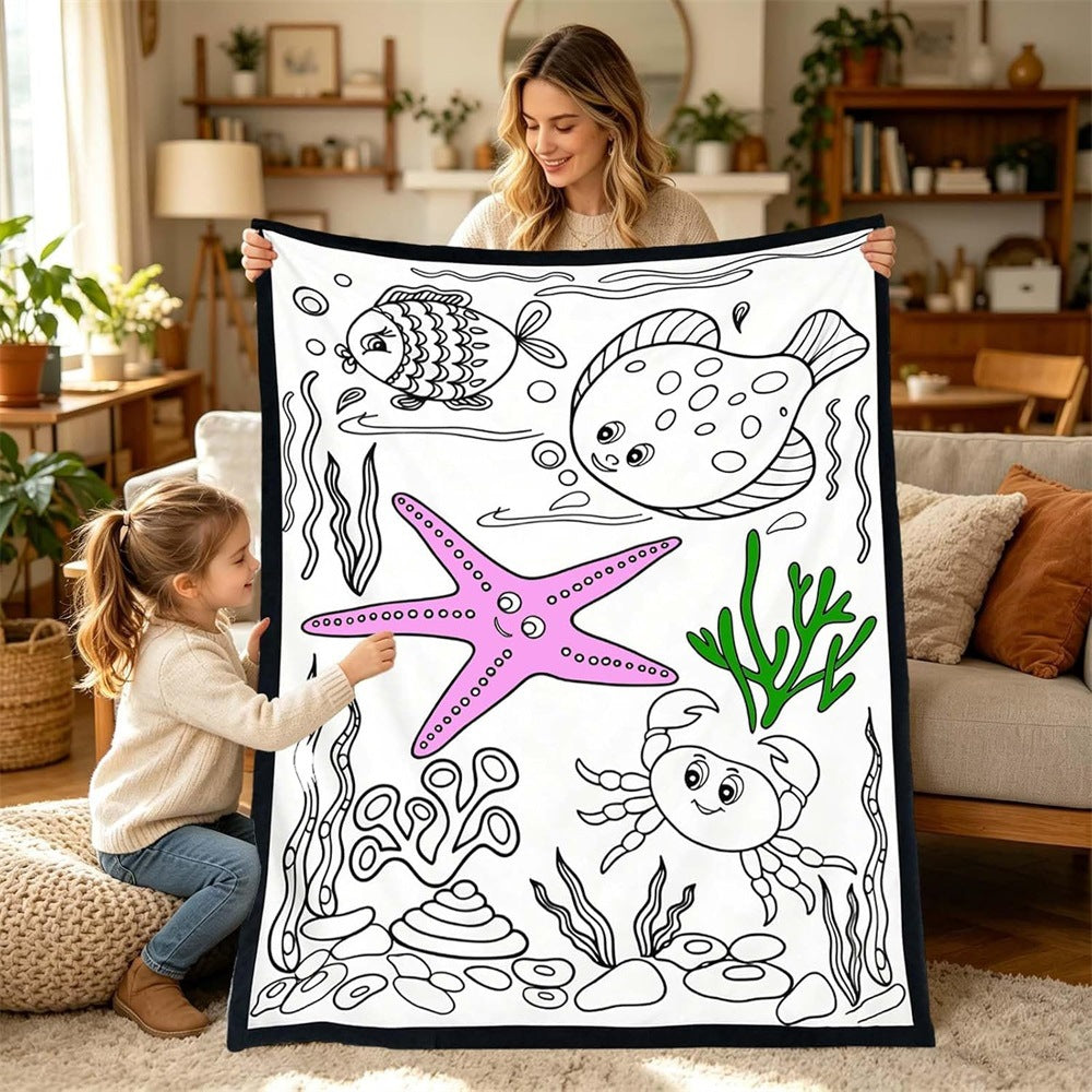 DIY Coloring Flannel Blanket