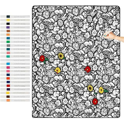 DIY Coloring Flannel Blanket