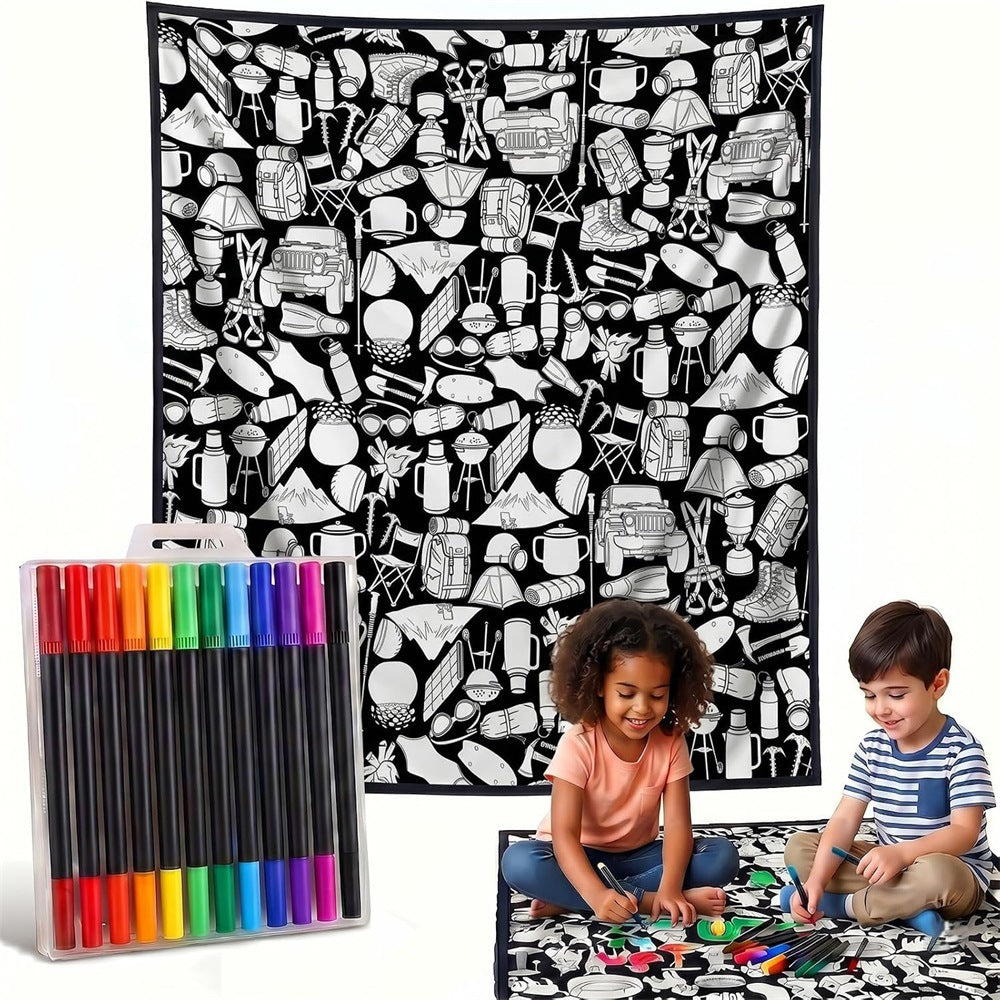 DIY Coloring Flannel Blanket