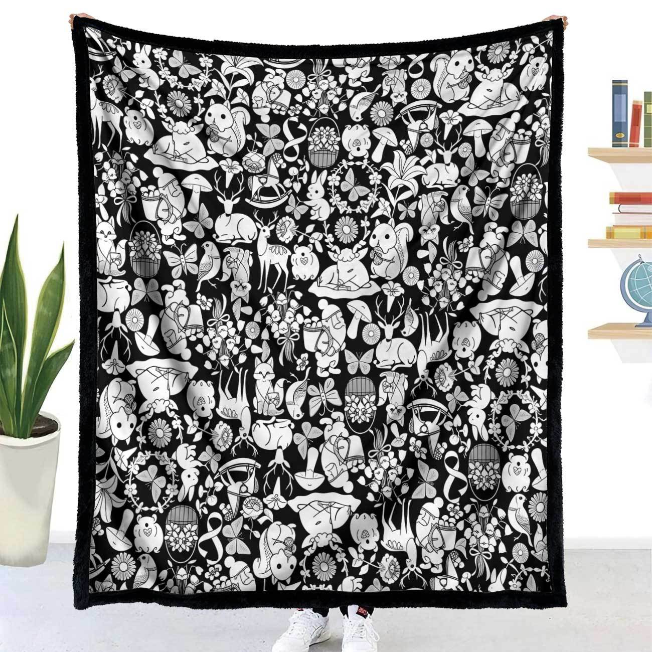DIY Coloring Painting Blanket with Brushes