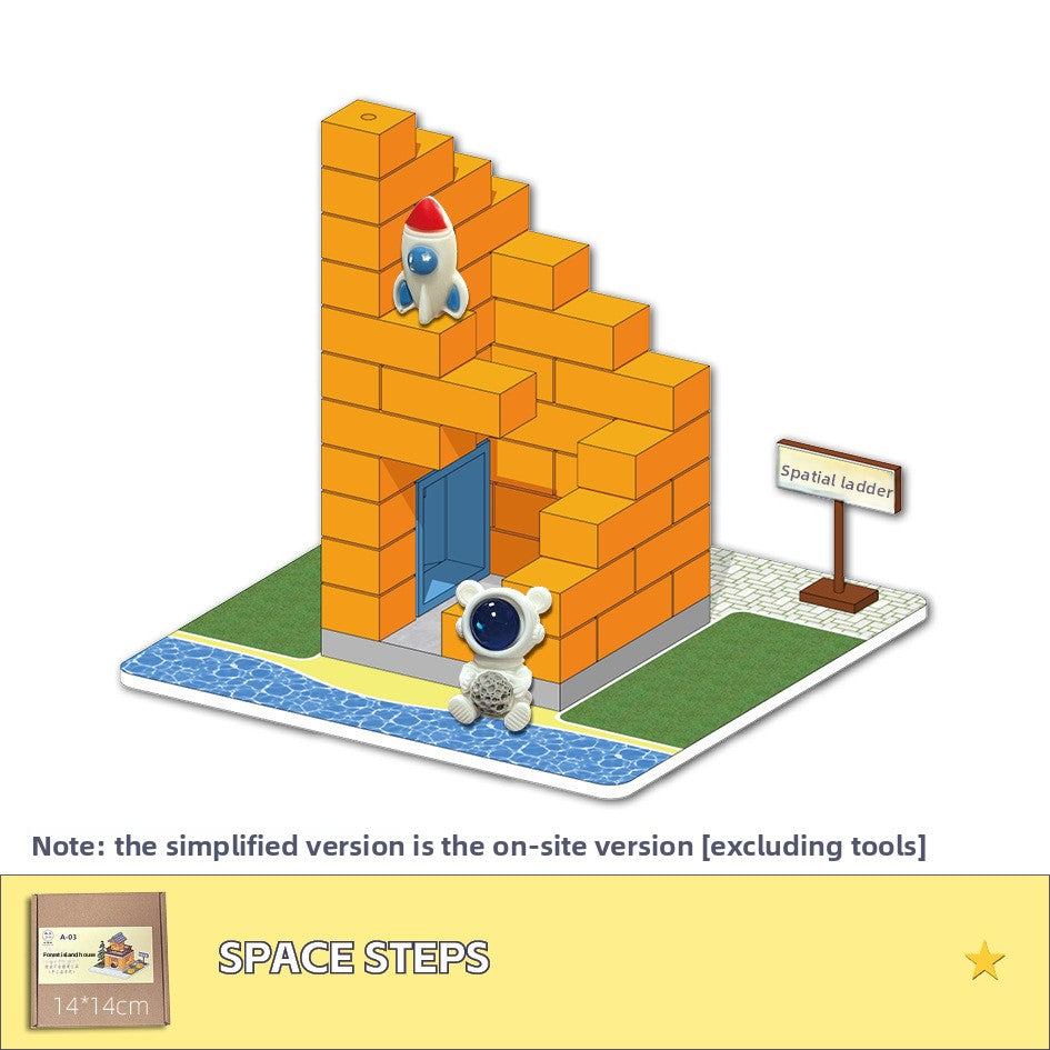 DIY Construction Master Handmade Real Brick Cement House Building Toy