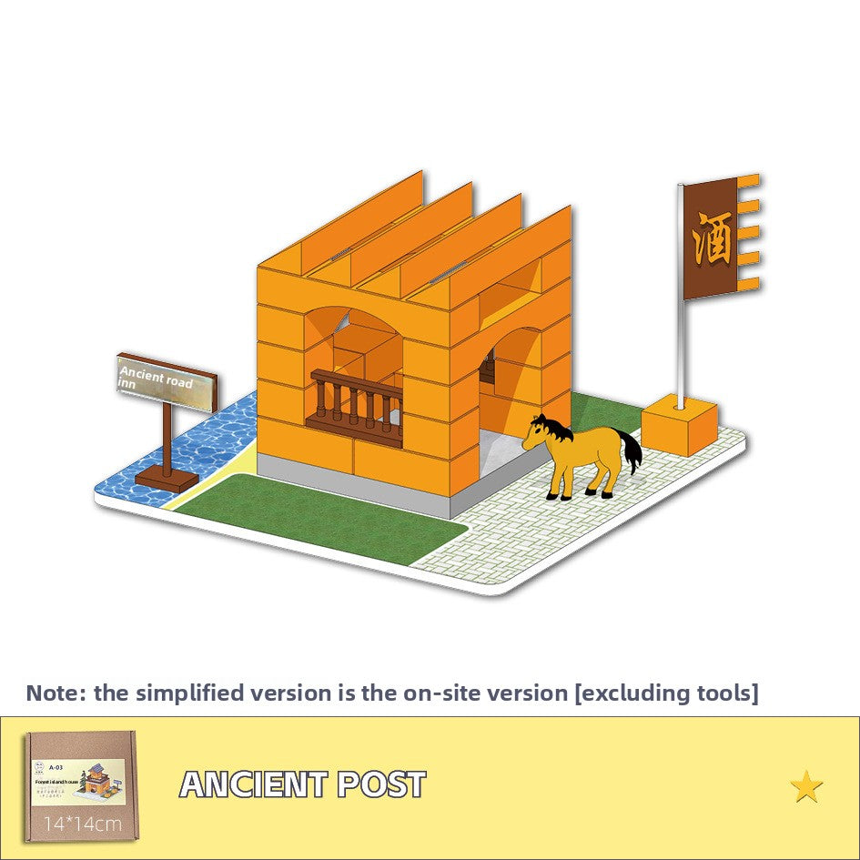DIY Construction Master Handmade Real Brick Cement House Building Toy