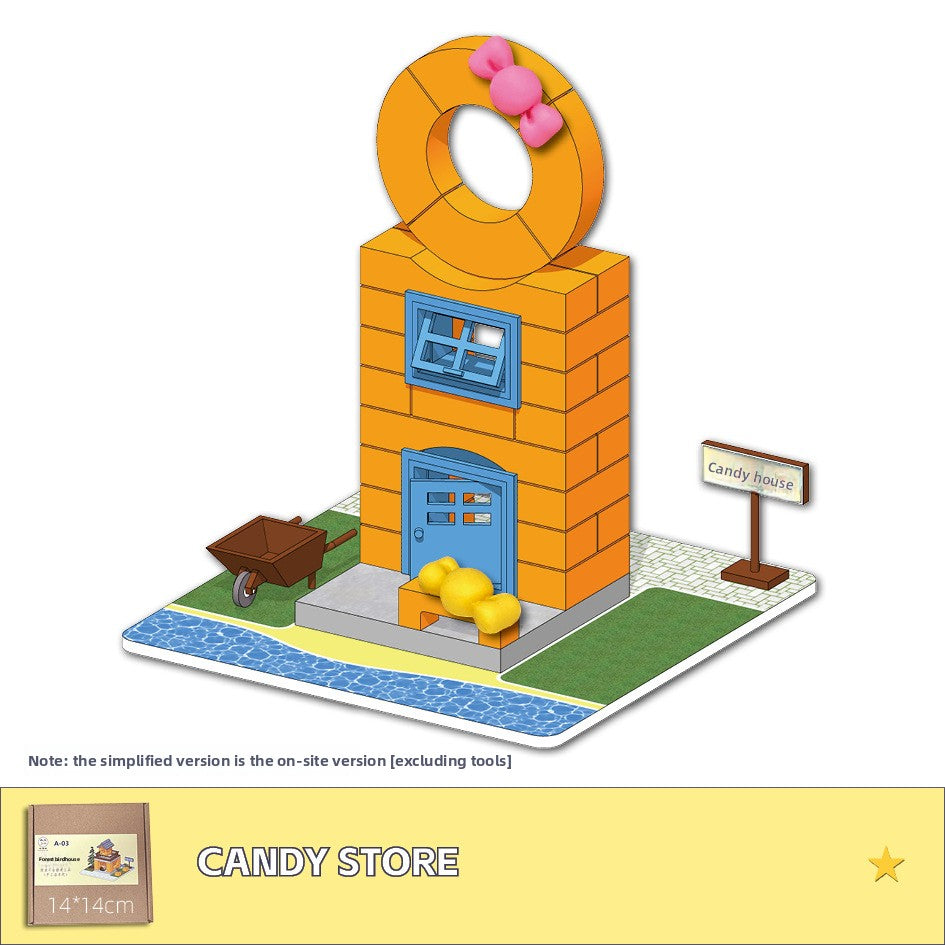 DIY Construction Master Handmade Real Brick Cement House Building Toy